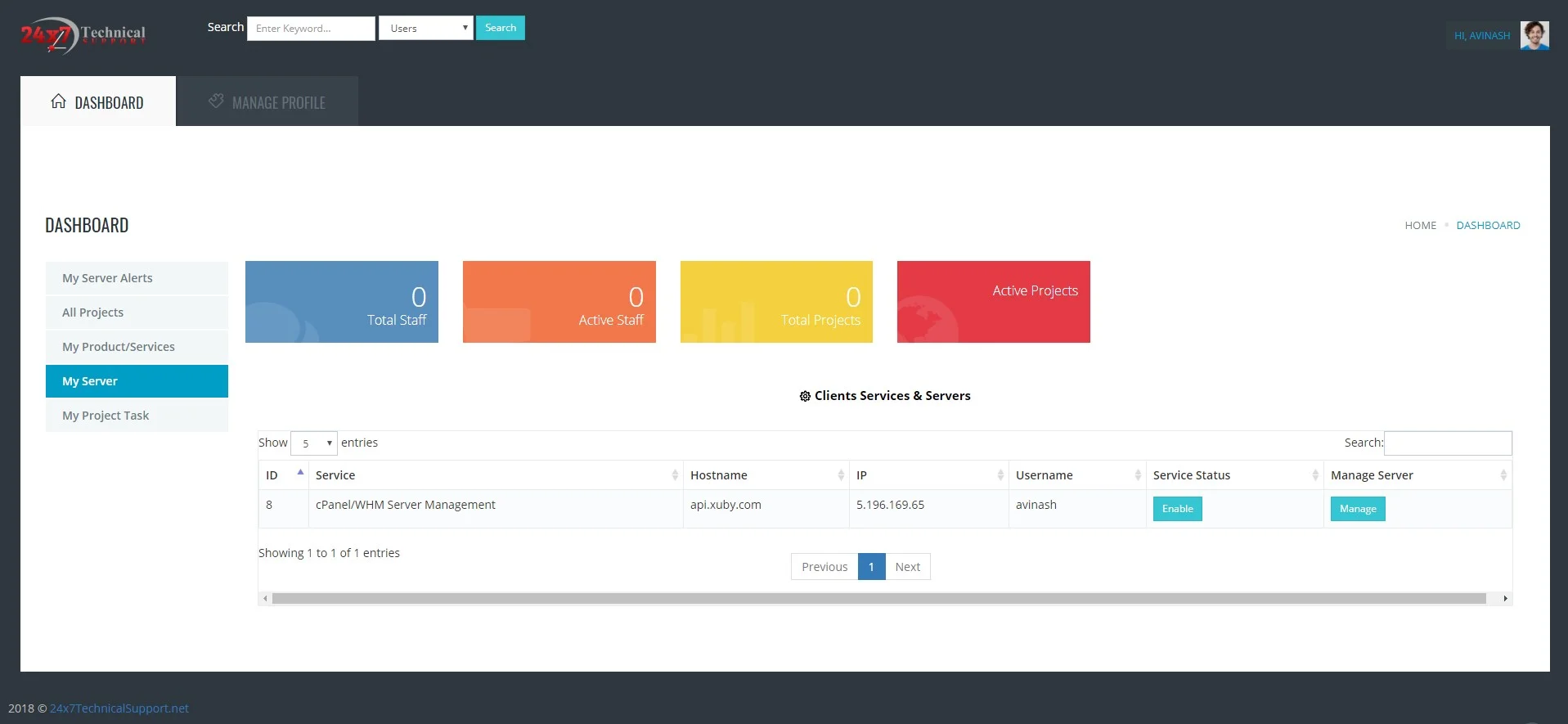Client Dashboard